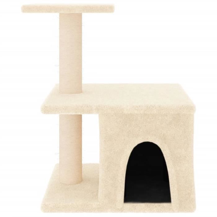 Comparer les prix de Arbre à chat - PWSHYMI - Crème - 42 x 34,5 x 48 cm - Griffoirs en sisal - Pour chats moyens
