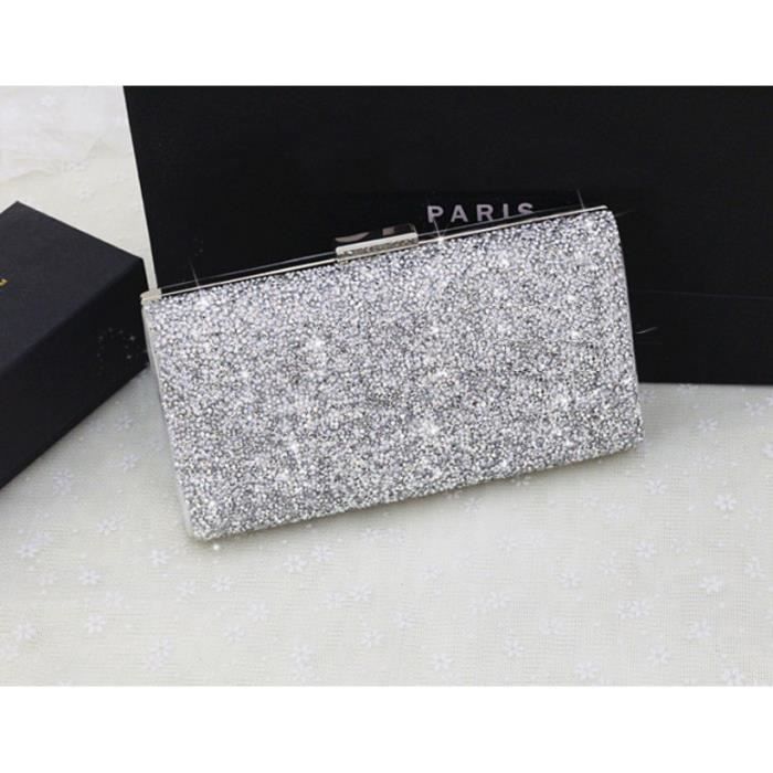 Pochette mariage best sale argentée