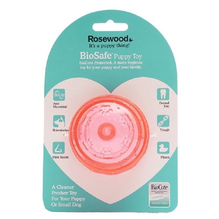 Meilleurs prix pour ROSEWOOD Jouet de stimulation antimicrobien Balle BioSafe - Diamètre 7cm - Rose - Pour petit chien et chiot