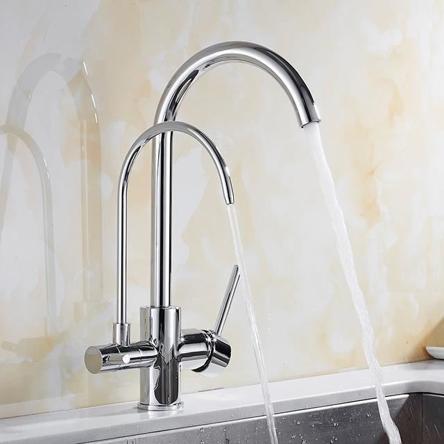 Robinet Mélangeur Thermostatique 3 Voies Chromé Pour Cuisine – Neuf – Régulation Eau Chaude/froide