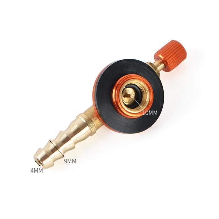 Van De Régulation Pour Cuisinière à Gaz De Camping - Adaptateur Pour Bouteille Plate Gonflable - Cuivre Et Laiton