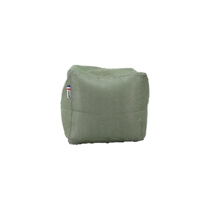pouf cube shelto 40x40x40 cm vert jade
