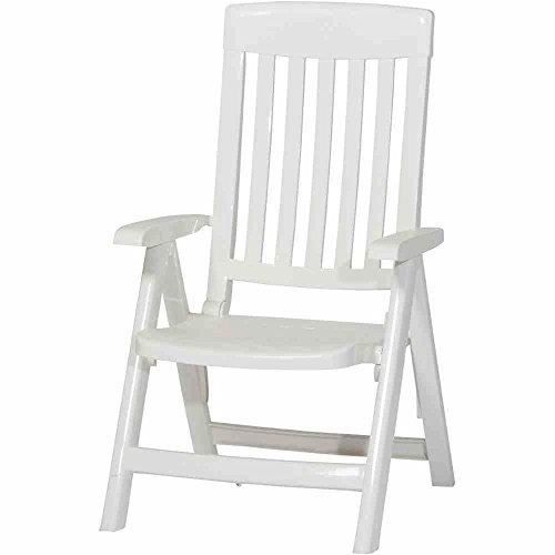 sieger 740-w kt palma fauteuil multi-positions dossier réglable résine de synthèse blanc 67 x 62 x 105 cm 740-w
