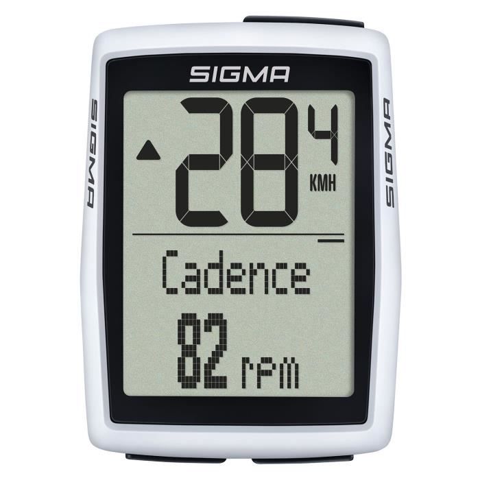 Compteur de vélo - Sigma - BC 12.0 WR - Blanc - Filaire - Utilisation pour 2 vélos