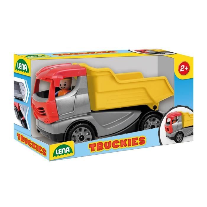 Hape – Camion Benne Jaune Et Gris – Résiste Aux UV – Pour Plage Et Bac à Sable – Dès 18 Mois – Garanti 5 Ans – Jouet D'extérieur