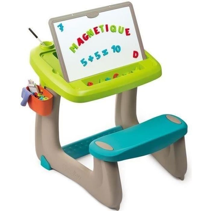 Smoby Bureau Petit Ecolier Ardoise Double Face 80 Accessoires