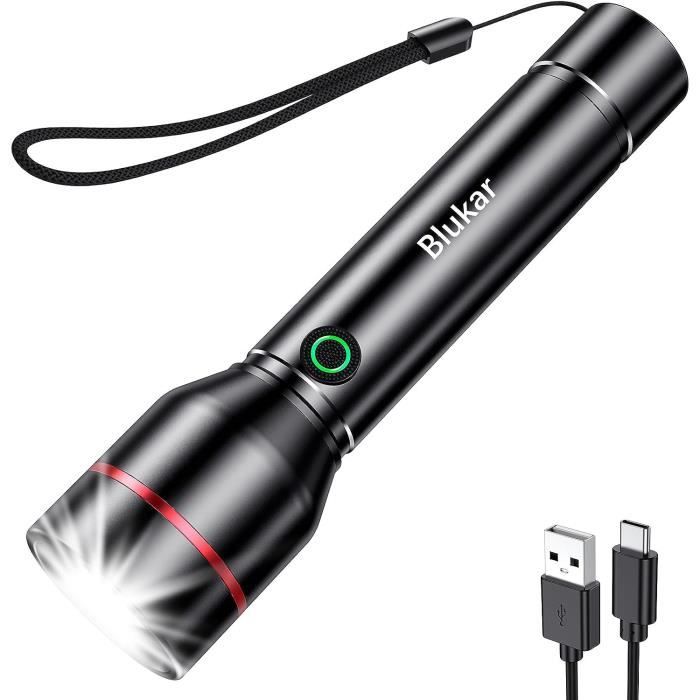 LAMPE DE POCHE,5W 800M-Black--lampe torche led ultra puissante rechargable Lampe de poche Led