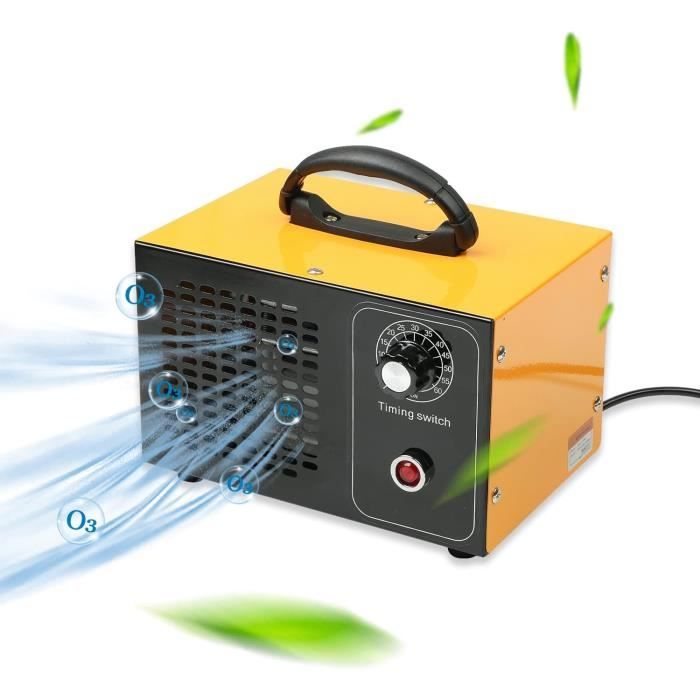 Ozoner - Generatore Di Ozono 32000 Mg/h Con Timer, Purificatore D'Aria Portatile In Acciaio Inox Per Ufficio, Casa E Bagno