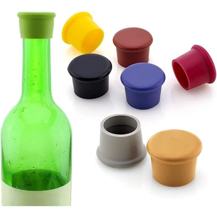 Lot De 8 Bouchons De Bouteille Universels En Silicone
