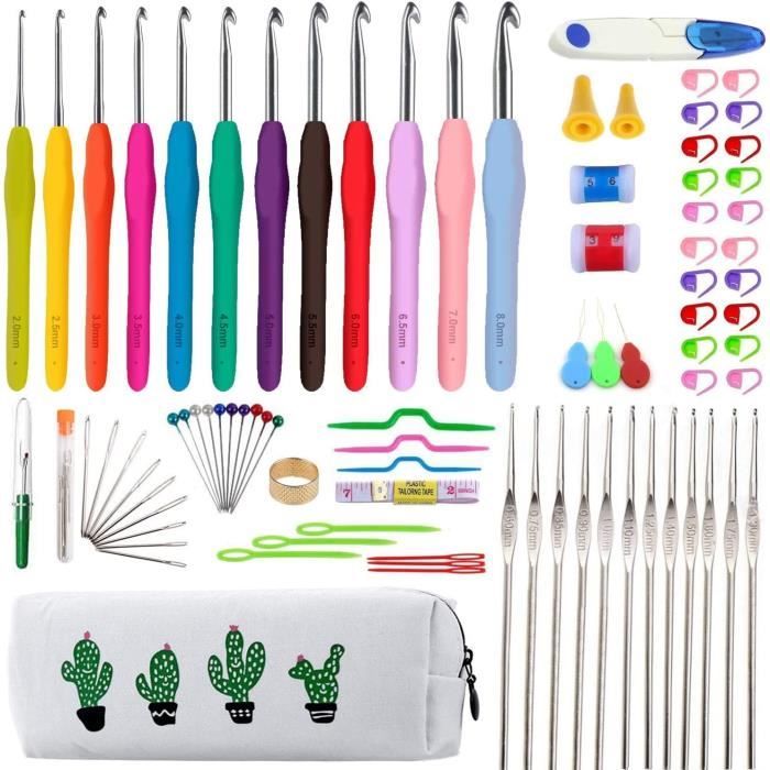 AOZUO Lot De 8 Bouchons De Maille Pour Aiguilles à Tricoter, Protecteur De Pointe D'aiguille Avec Motif Floral, Capuchon De Protection D'aiguille à