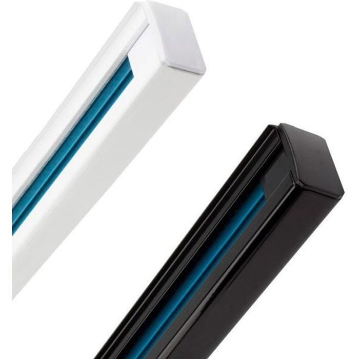 Rail monophasé pour spots LED Noir 1 m 