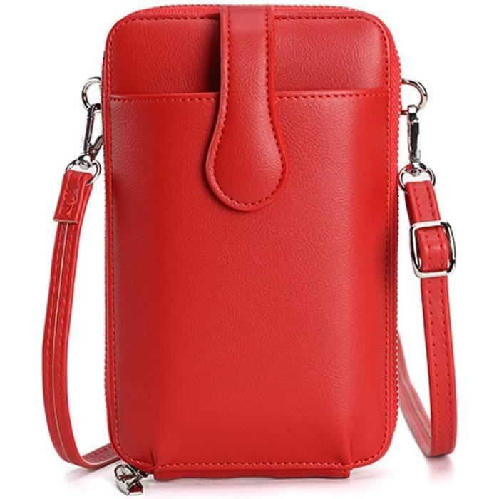 11.5 5 19cm Petit Pochette Telephone Portable Femme Mode Sac Bandouliere Sacs Bandouliere Femme Cuir Pu Pochette Telephone Po P3 A rouge Cdiscount Bagagerie Maroquinerie