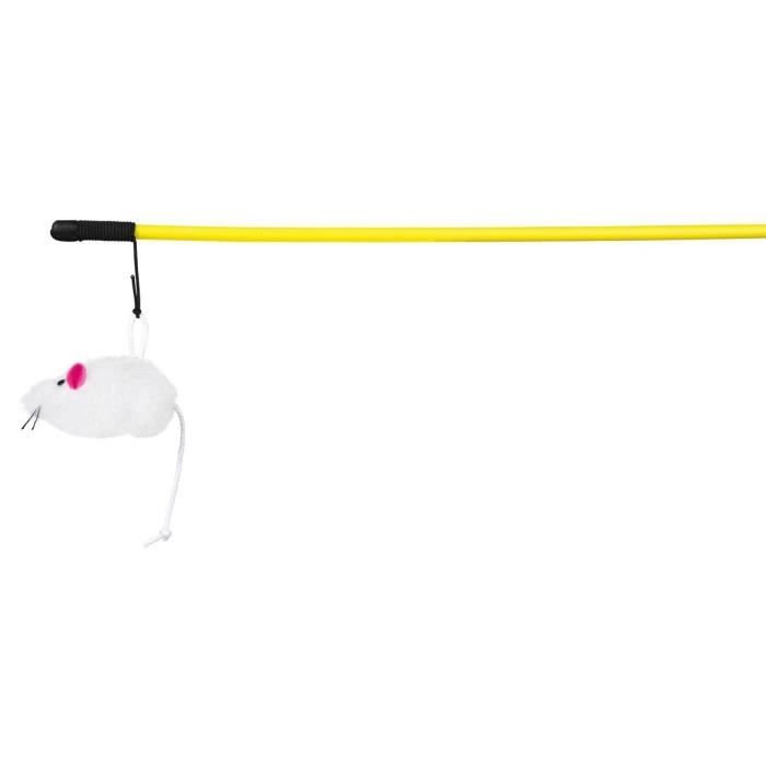 TRIXIE Canne à pêche avec souris peluche 100 cm pour chat