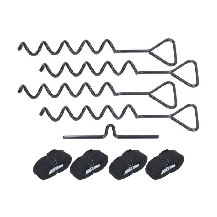 Ancres Murales Pour Bandes De Résistance - 3 Pièces + 3 Mousquetons - Noir - Support Jusqu'à 500 Lbs - Pour Fitness, Sac De Frappe, Balançoire