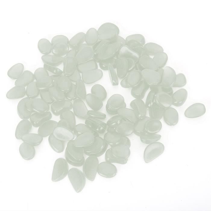 MacroHu 100 Pierres De Jardin Lumineuses Bleu Marine - Galets Fluorescents Pour Extérieur Et Aquarium