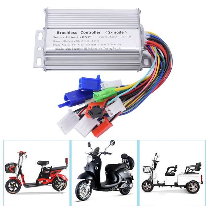 Contrôleur de moteur de vitesse sans brosse de vélo électrique 350W pour scooter électrique (24V