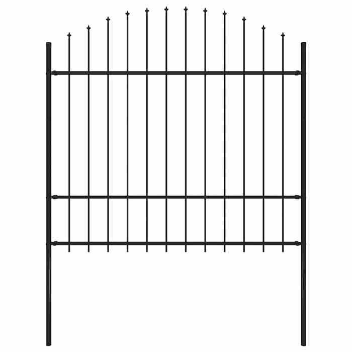 vidaXL Clôture de jardin Woerden avec pointe en acier noir 170 x 175 cm 144944