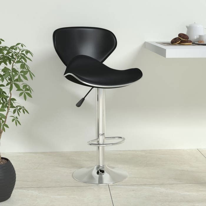 vidaXL Tabouret de Bar Siège de Pub Chaise Pivotante de Bar Tabouret de Comptoir Siège de Bistrot Hauteur Réglable Noir 335130