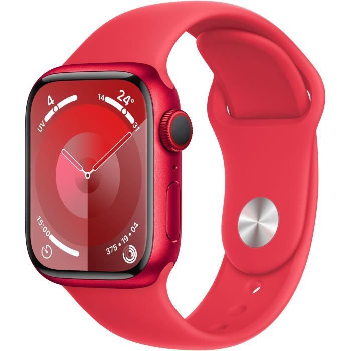 Apple Watch Series 9 GPS - 41mm - Boîtier (PRODUCT)RED Aluminium - Bracelet (PRODUCT)RED Sport Band 