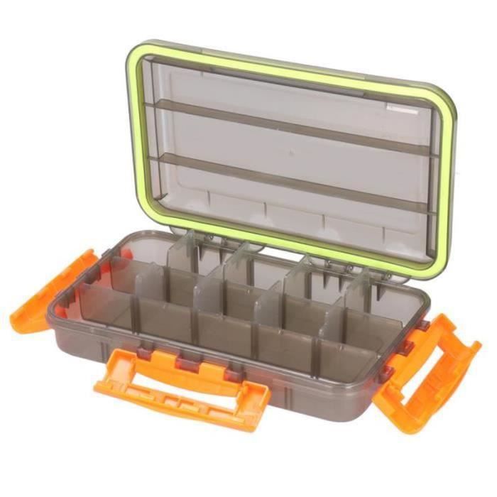 Boîte De Rangement Noire Transparente Avec Séparateurs Amovibles – Idéale Pour Outils Et Pêche