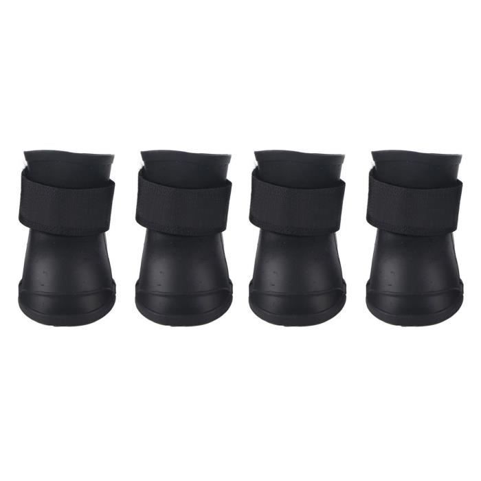 Meilleurs prix pour JAR Chaussures,Bottes de pluie étanches en Silicone pour chien, chaussures pour chien antidérapantes, 4 - Type noir-M JA516