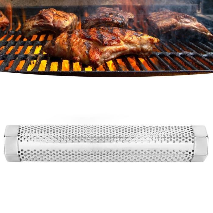Tube à Fumée En Acier Inoxydable Pour Barbecue (gaz, Charbon, électrique) - Dimensions 5x30 Cm - Fumage à Froid, Donne Un Arôme Fumé Aux Aliments