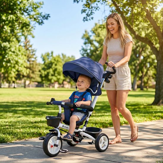 HOMCOM Tricycle pour enfant évolutif avec siège réglable - pédales - 2 paniers - ceinture - pour enfant de 2 à 5 ans - rouge et noir pas cher HOMCOM Tricycle pour enfant évolutif avec siège réglable - pédales - 2 paniers - ceinture - pour enfant de 2 à 5 ans - rouge et noir pas cher