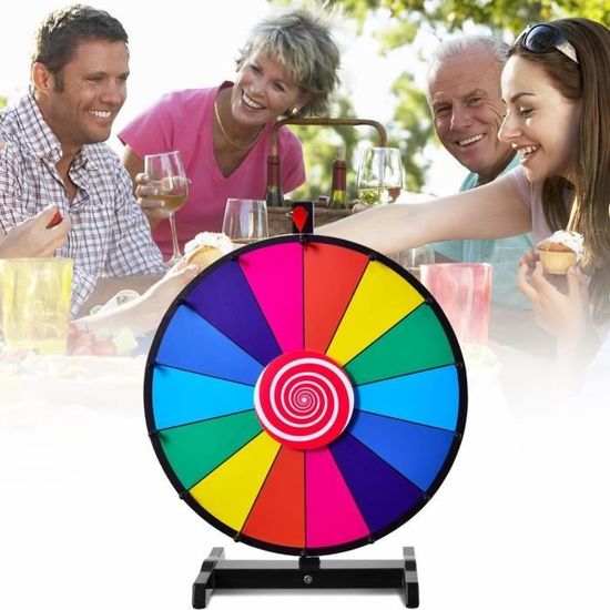 Roue De La Fortune Effaçable 16 Cases - Jeu De Société Pour Fêtes, Noël, Anniversaires - Acrylique Robuste, Portable, Sans Outil - 8