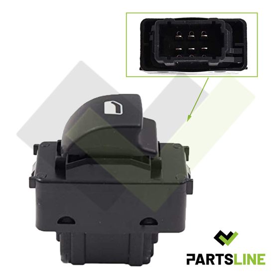 Lot De 2 Boutons Lève-vitre Avant Gauche Et Droit – Compatible Berlingo, C3 Picasso, 207, Partner