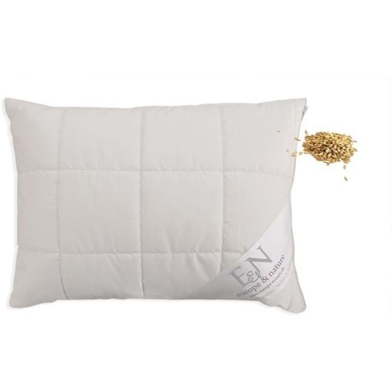 Oreiller En Balle D'épeautre NaturGut 36x36 Cm – 100% Coton, Naturel, Neuf