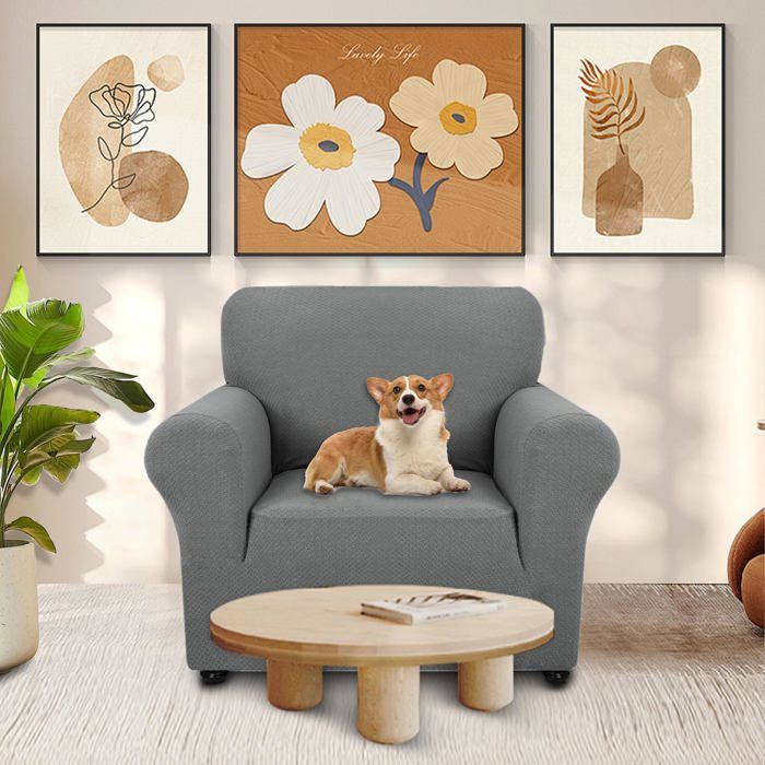 Housse De Canapé Velours Ystyle - 2 Places, Extensible, Anti-Griffures - Kaki