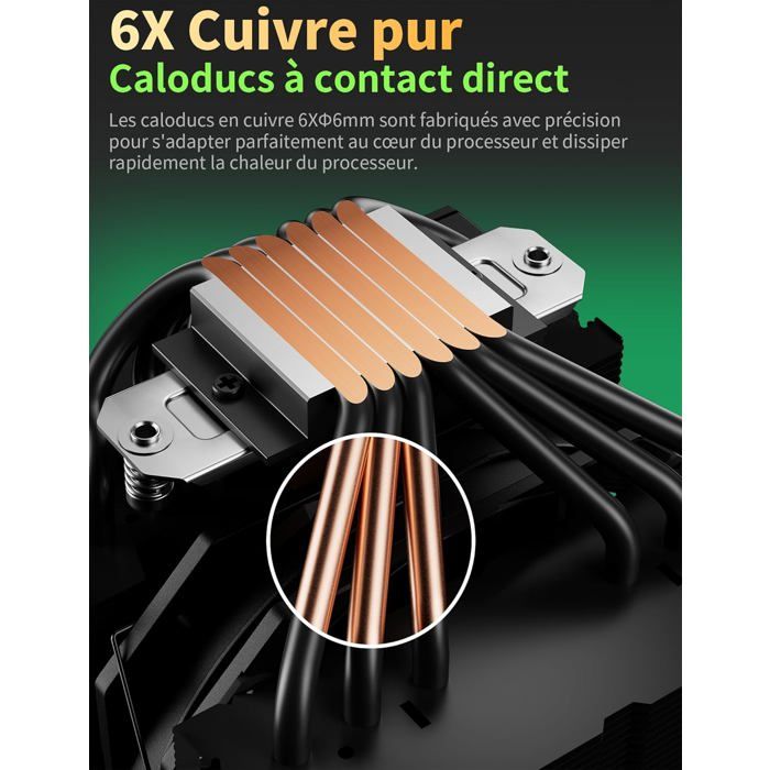 Ventirad Double Tour UpHere UE2 Elite - 8 Caloducs, 2 Ventilateurs 120 Mm - Compatible AMD/Intel - Silencieux