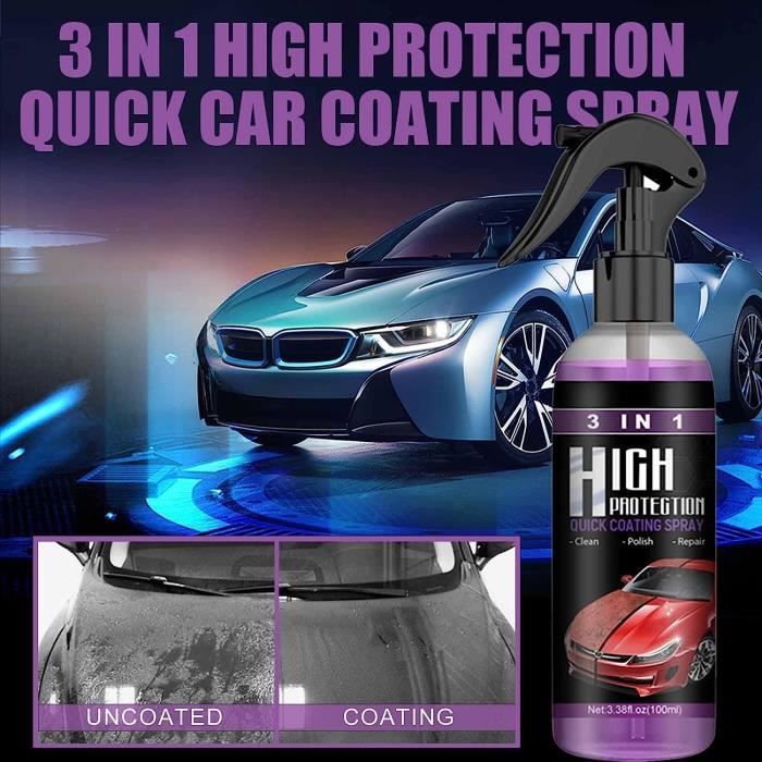 100ml 3 in 1 High Protection Fast Car Ceramic Coating Spray, 3 in 1 Ceramic  Car Coating Spray, Vrsgs Car Wax - 5PCS - Cdiscount Auto