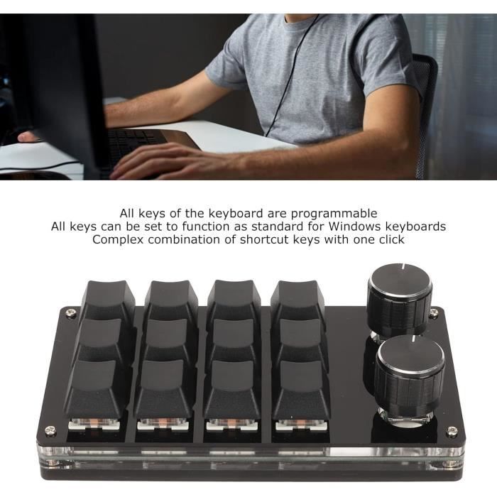 Clavier Programmable À 12 Touches Avec 2 Boutons, Clavier De Jeu ...