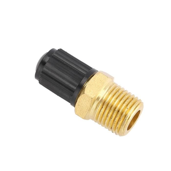 Valve de Remplissage de Réservoir de Compresseur d'Air en Laiton Plaqué Nickel Solide 1/4 Pouce