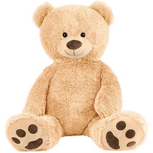 BRUBAKER Peluche géante XXL - Ours - Nounours - 100 cm - Bleu