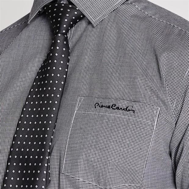 Cravate Vintage PIERRE CARDIN Grise à Rayures - Occasion - Élégance Rétro