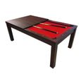 Table de Billard 7 pieds rouge convertible en table – Estia-2