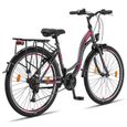Licorne Bike Stella Premium City Bike 24,26 et 28 pouces – Vélo hollandais, Garçon [26, Anthracite]-2