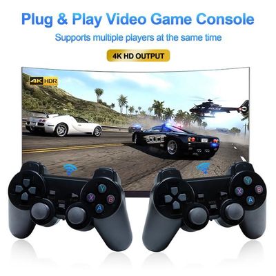Console Arcade Rétro 4K 128 Go - 20 000 Jeux Intégrés - Deux Manettes Sans Fil - Idéale Pour Famille Et Soirées