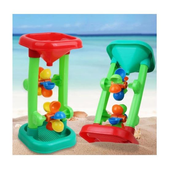 Sablier à Eau - Moulin à Vent à Double Roue - Jouet De Sable Et Piscine - Extérieur - Dès 3 Ans