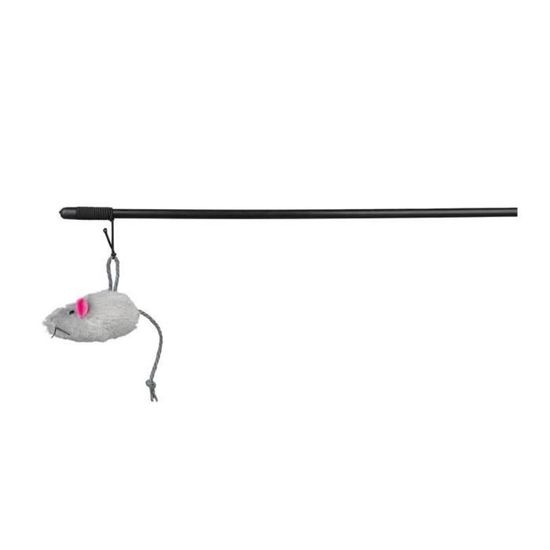 TRIXIE Lot de 2 Cannes à pêche avec souris peluche 100cm Trixie Canne à Pêche avec Souris Cannes à pêche
