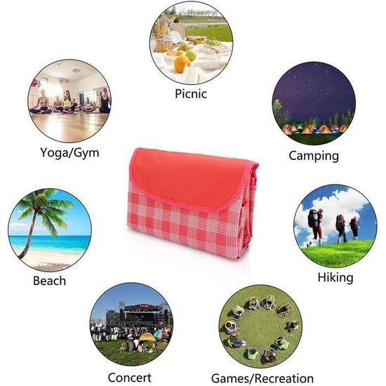 Couverture Tapis de Pique-Nique,Étanche, Pliable, pour Camping, Plage