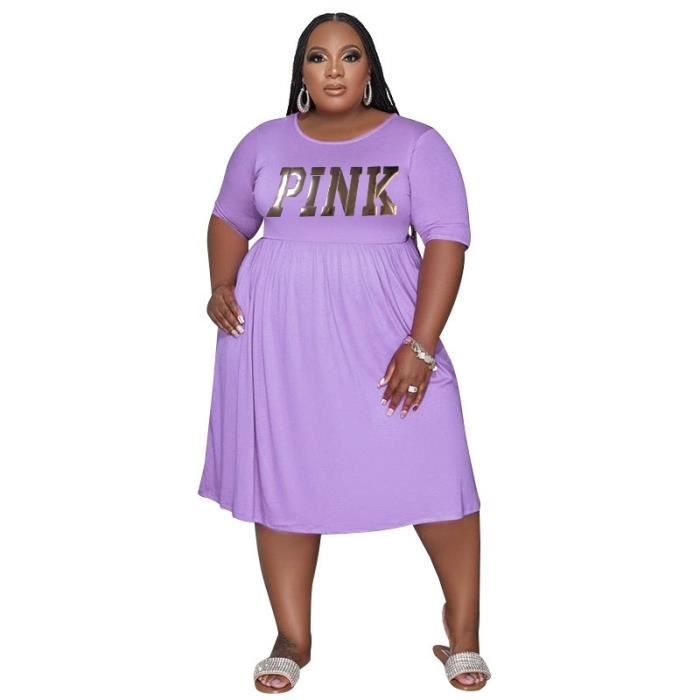 Robe mi longue grande taille pour femme vetement a la mode ample et decontracte a manches courtes ete L 5XL 2023 1.5mmx14709m Blanc Cdiscount Pret a Porter