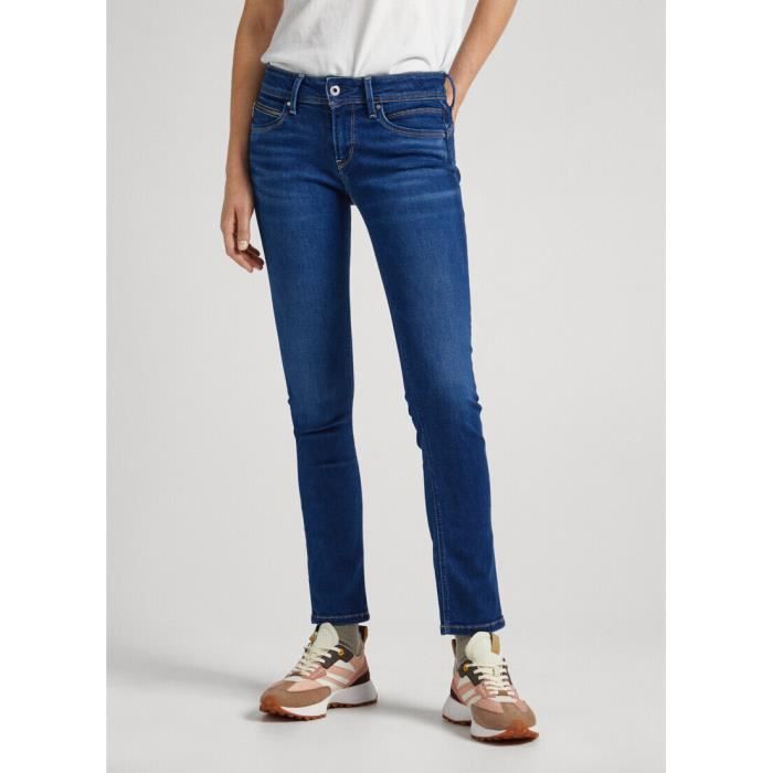 Jeans femme Pepe Jeans New Brooke blue 32x30 Blue Cdiscount Pret a Porter