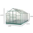 Serre de jardin - Structure en aluminium - Verte - 10,50 m2-3