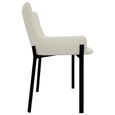#21068 2 x Chaises de salle à manger Professionnel - Chaise de cuisine Chaise Scandinave - Crème Tissu Parfait-3
