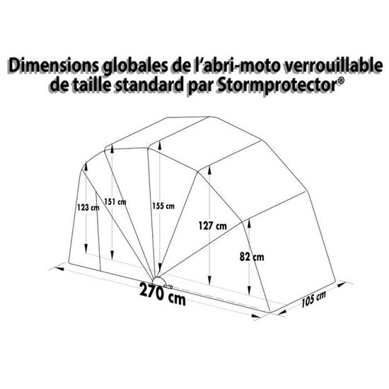 Abri Moto Housse De Protection Pour Moto StormProtector/® Imperm/éable En Acier Tremp/é