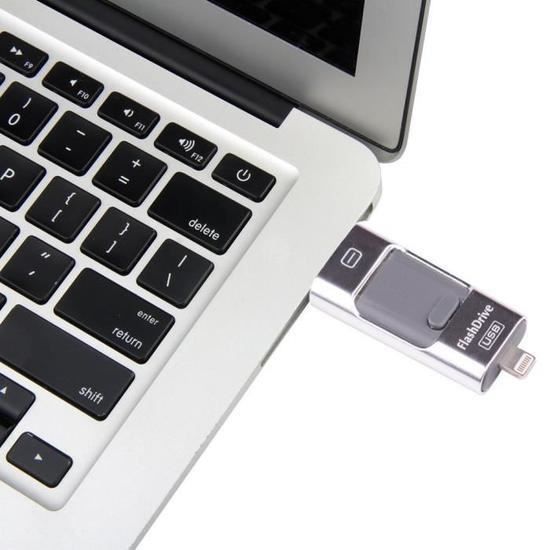 Clé USB - I-USBKey - 64 Go - Compatible iPhone/iPad - USB et 30Pin Apple - Gris - Cdiscount Informatique