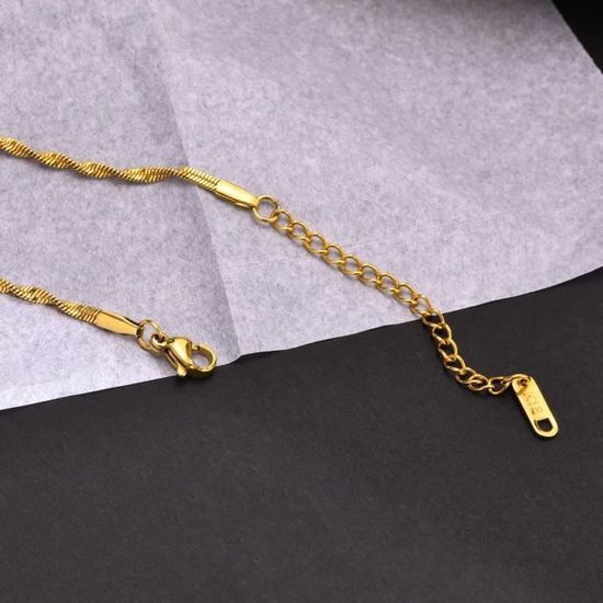 UNICRAFTALE 30Pcs Chaîne D'Extension 60mm Chaînes Acier Inoxydable Plaqué Or 18 carats Rallonge de Chaîne avec Fermoirs Mousquetons pour la Fabrication de Bijoux Colliers Bracelets de Cheville